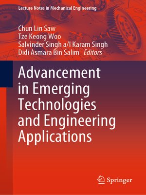 cover image of Advancement in Emerging Technologies and Engineering Applications